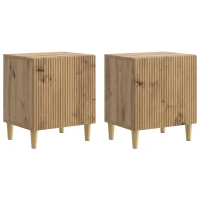 vidaXL Nočna omarica 2 pcs Artisan hrast 43 x 34,5 x 50 cm