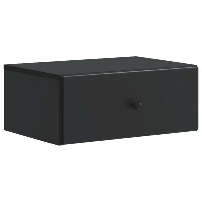 vidaXL Stenski nočni omarici Črna 49 x 34,5 x 20 cm Inženirski les