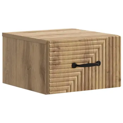vidaXL Stenski nočni omarici Artisan hrast 34,5 x 33 x 20 cm
