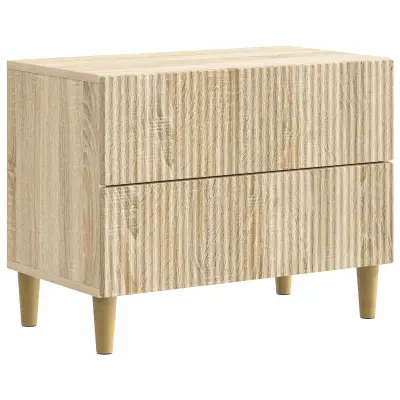vidaXL Nočna omarica Sonoma hrast 62 x 34,5 x 48 cm Inženirski les
