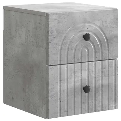 vidaXL Stenski nočni omarici Betonsko siva 33 x 34,5 x 40 cm