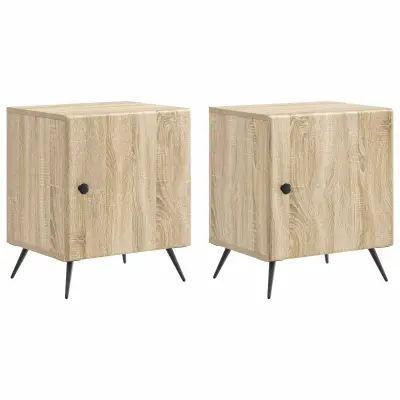 vidaXL Nočna omarica 2 pcs Sonoma hrast 43 x 34,5 x 50 cm