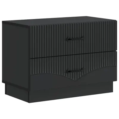 vidaXL Nočna omarica Črna 62 x 34,5 x 44,5 cm Inženirski les