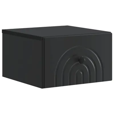 vidaXL Stenski nočni omarici Črna 33 x 34,5 x 20 cm Inženirski les