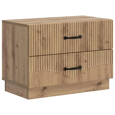 vidaXL Nočna omarica Artisan hrast 62 x 34,5 x 44,5 cm Inženirski les
