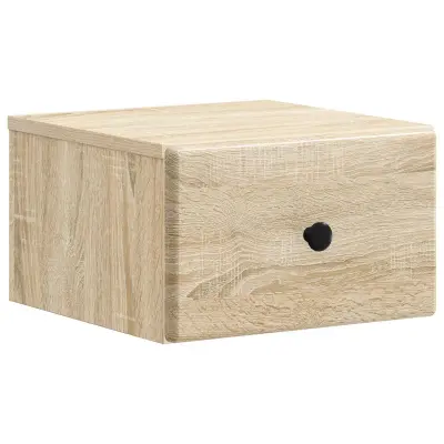 vidaXL Stenski nočni omarici s predalom Sonoma hrast 34,5 x 33 x 20 cm