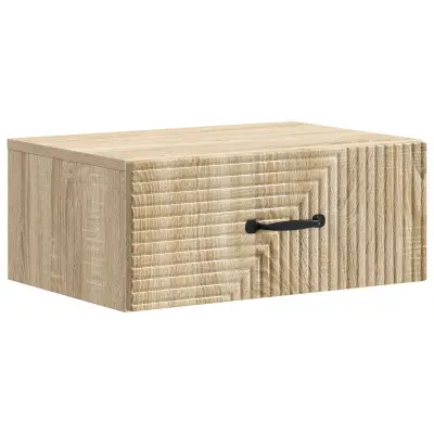 vidaXL Stenski nočni omarici s predalom Sonoma hrast 49 x 34,5 x 20 cm