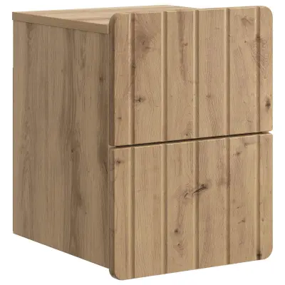 vidaXL Stenski nočni omarici Artisan hrast 33 x 34,5 x 43 cm