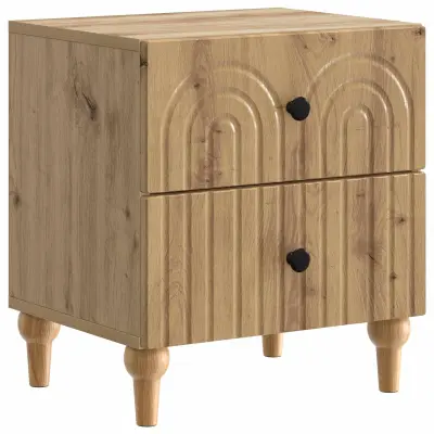 vidaXL Nočna omarica Artisan hrast 43 x 34,5 x 48 cm Inženirski les