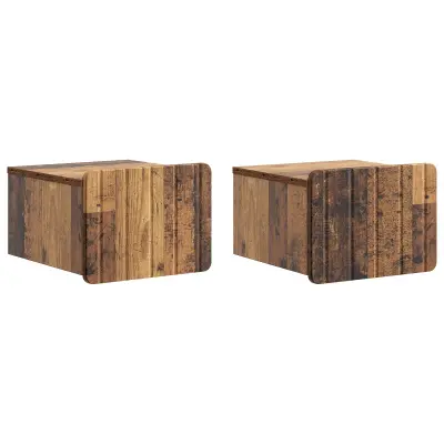 vidaXL Stenski nočni omarici 2 pcs Star les 33 x 34,5 x 24 cm