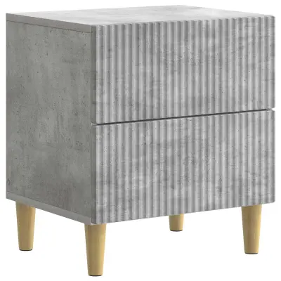 vidaXL Nočna omarica Betonsko siva 43 x 34,5 x 48 cm Inženirski les