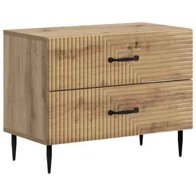 vidaXL Nočna omarica Artisan hrast 62 x 34,5 x 47,5 cm Inženirski les