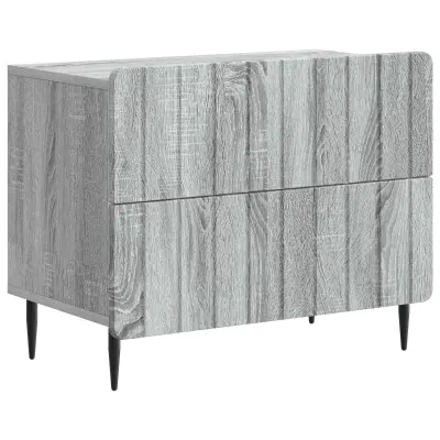 vidaXL Nočna omarica Siva Sonoma 62 x 34,5 x 49,5 cm Inženirski les