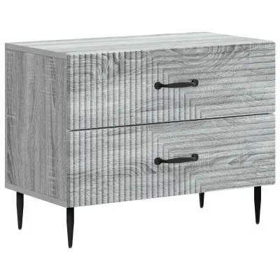 vidaXL Nočna omarica Siva Sonoma 62 x 34,5 x 47,5 cm Inženirski les