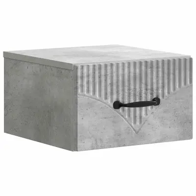vidaXL Stenski nočni omarici Betonsko siva 34,5 x 33 x 20 cm