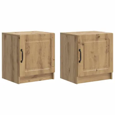 vidaXL Nočna omarica 2 pcs Artisan hrast 43 x 34,5 x 47 cm