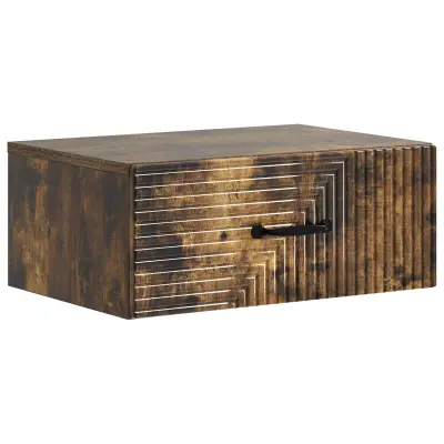 vidaXL Stenski nočni omarici Dimljen hrast 49 x 34,5 x 20 cm