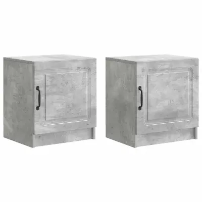 vidaXL Nočna omarica 2 pcs Betonsko siva 43 x 34,5 x 47 cm