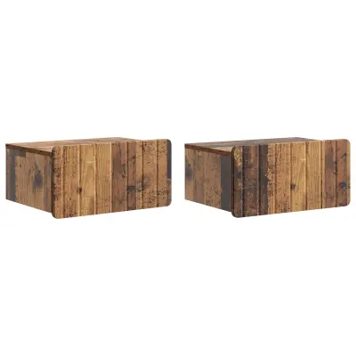 vidaXL Stenski nočni omarici 2 pcs Star les 49 x 34,5 x 24 cm