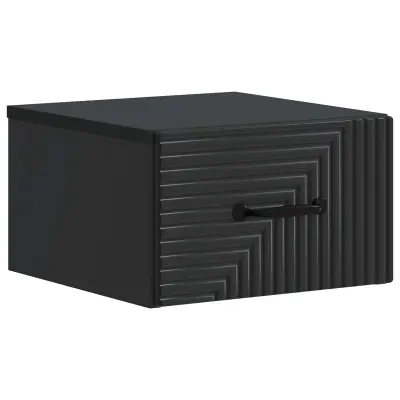 vidaXL Stenski nočni omarici Črna 34,5 x 33 x 20 cm Inženirski les