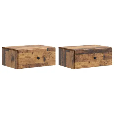 vidaXL Stenski nočni omarici 2 pcs Star les 49 x 34,5 x 20 cm