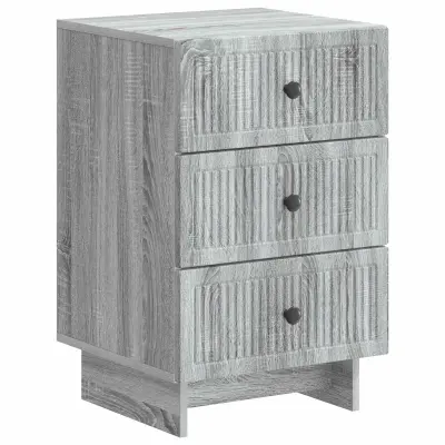 vidaXL Nočna omarica Siva Sonoma 43 x 41 x 66,5 cm Inženirski les