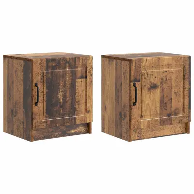 vidaXL Nočna omarica 2 pcs Star les 43 x 34,5 x 47 cm Inženirski les