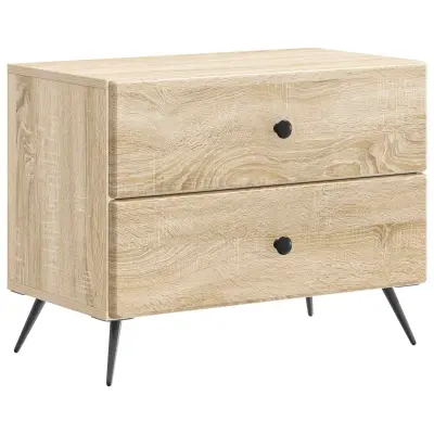 vidaXL Nočna omarica Sonoma hrast 62 x 34,5 x 47,5 cm Inženirski les