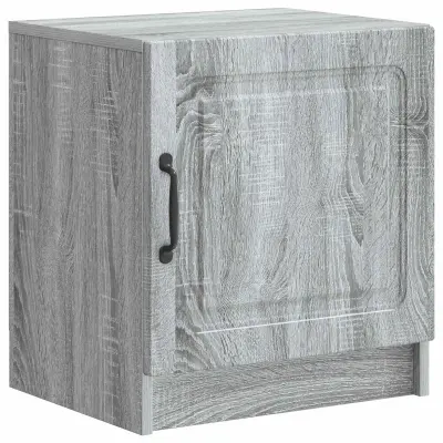 vidaXL Nočna omarica Siva Sonoma 43 x 34,5 x 47 cm Inženirski les