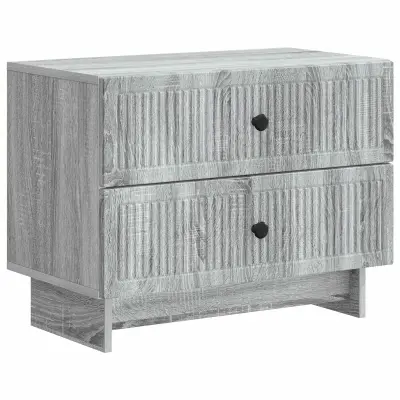 vidaXL Nočna omarica Siva Sonoma 62 x 34,5 x 47,5 cm Inženirski les