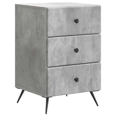vidaXL Nočna omarica Betonsko siva 43 x 41 x 66,5 cm Inženirski les
