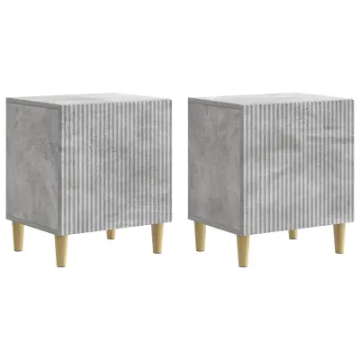 vidaXL Nočna omarica 2 pcs Betonsko siva 43 x 34,5 x 50 cm