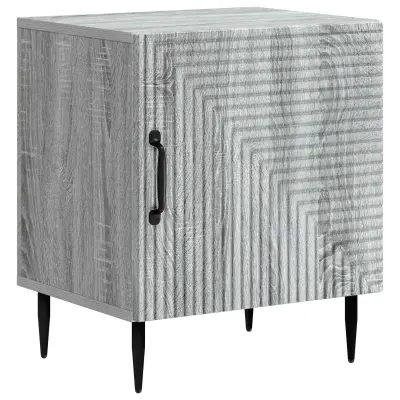 vidaXL Nočna omarica Siva Sonoma 43 x 34,5 x 50 cm Inženirski les