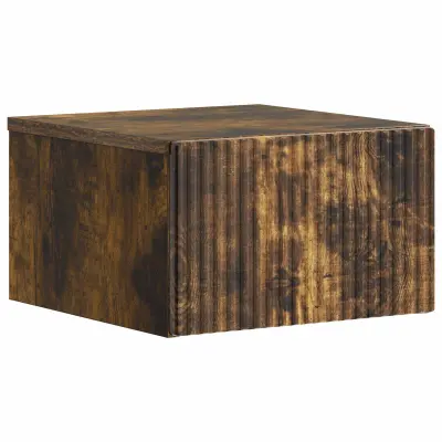 vidaXL Stenski nočni omarici Dimljen hrast 33 x 34,5 x 20 cm