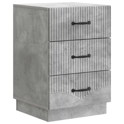 vidaXL Nočna omarica Betonsko siva 43 x 41 x 63,5 cm Inženirski les