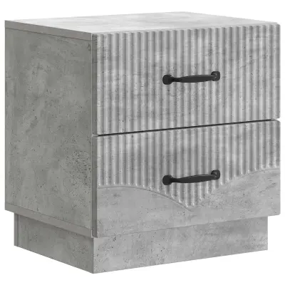 vidaXL Nočna omarica Betonsko siva 43 x 34,5 x 44,5 cm Inženirski les