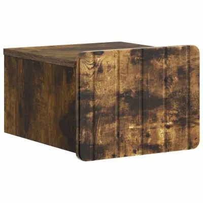 vidaXL Stenski nočni omarici Dimljen hrast 33 x 34,5 x 24 cm