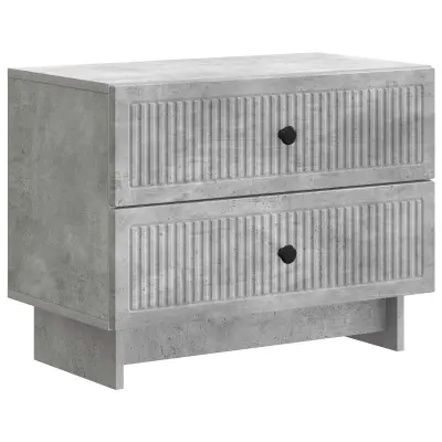 vidaXL Nočna omarica Betonsko siva 62 x 34,5 x 47,5 cm Inženirski les