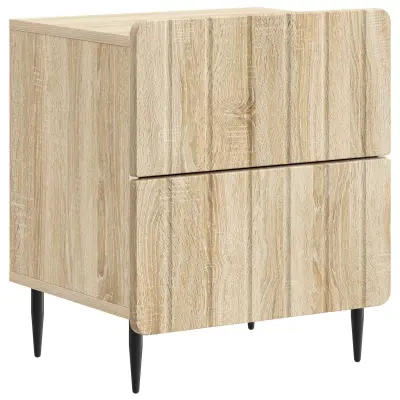vidaXL Nočna omarica Sonoma hrast 43 x 34,5 x 49,5 cm Inženirski les