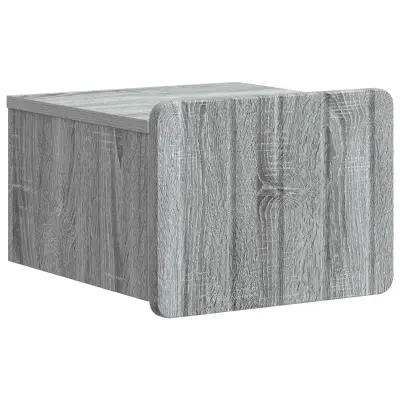 vidaXL Stenski nočni omarici s predalom Siva Sonoma 33 x 34,5 x 24 cm