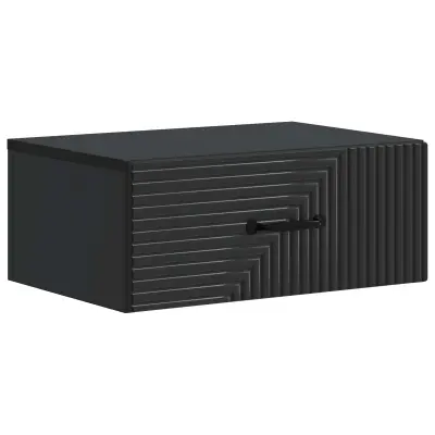 vidaXL Stenski nočni omarici Črna 49 x 34,5 x 20 cm Inženirski les