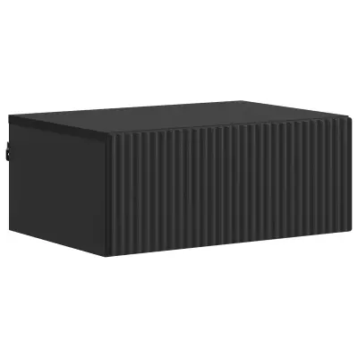 vidaXL Stenski nočni omarici Črna 49 x 34,5 x 20 cm Inženirski les