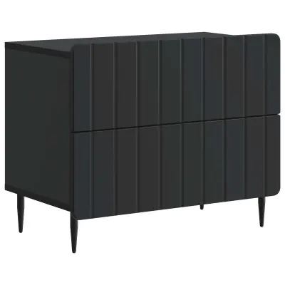 vidaXL Nočna omarica Črna 62 x 34,5 x 49,5 cm Inženirski les