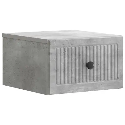 vidaXL Stenski nočni omarici Betonsko siva 33 x 34,5 x 20 cm