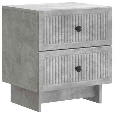 vidaXL Nočna omarica Betonsko siva 43 x 34,5 x 47,5 cm Inženirski les