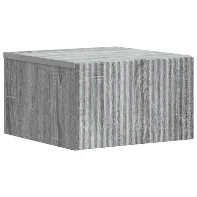 vidaXL Stenski nočni omarici s predalom Siva Sonoma 33 x 34,5 x 20 cm