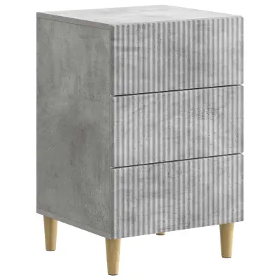 vidaXL Nočna omarica Betonsko siva 43 x 41 x 66,5 cm Inženirski les