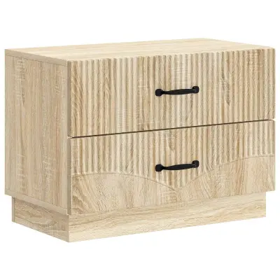 vidaXL Nočna omarica Sonoma hrast 62 x 34,5 x 44,5 cm Inženirski les