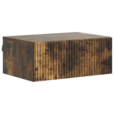 vidaXL Stenski nočni omarici Dimljen hrast 49 x 34,5 x 20 cm