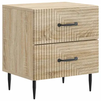 vidaXL Nočna omarica Sonoma hrast 43 x 34,5 x 47,5 cm Inženirski les